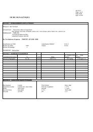 MSDS - Panneaux de fibrociment et produits de finition Finex