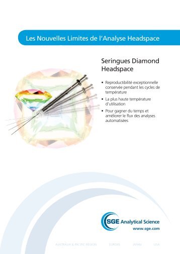 Les Nouvelles Limites de l'Analyse Headspace - SGE Analytical ...