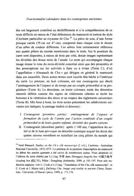 Fonctionnalité calendaire dans les cosmogonies anciennes ... - AFEC