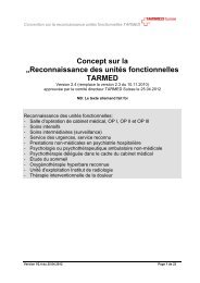 Convention sur la reconnaissance unités fonctionnelles TARMED