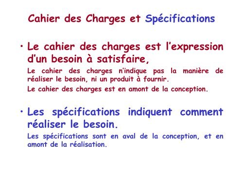 Cahier des charges et Spécifications - IN2P3