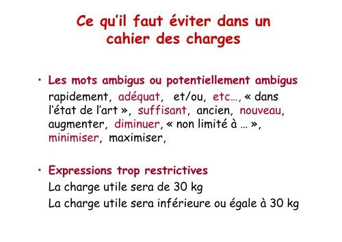 Cahier des charges et Spécifications - IN2P3