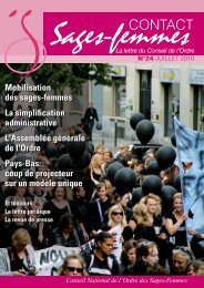 Contact Sages-Femmes n° 24 - Ordre des sages-femmes