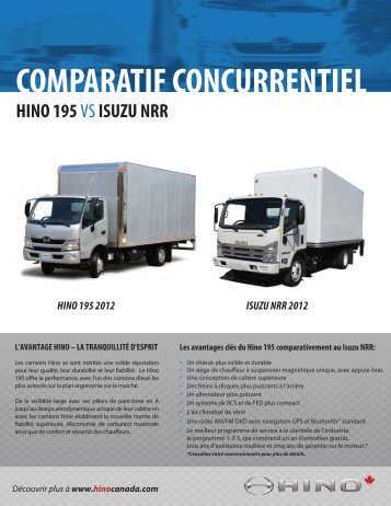 COMPARATIF CONCURRENTIEL - Hino Gatineau