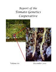 Volume 60 - Tomato Genetics Cooperative - University of Florida