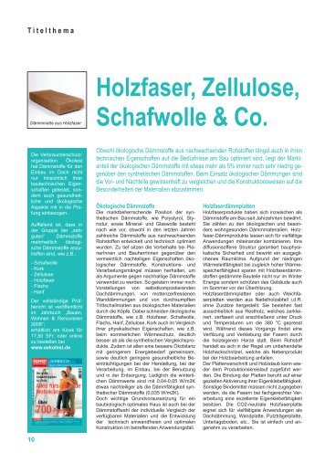 Holzfaser, Zellulose, Schafwolle & Co. - zekadesign.de