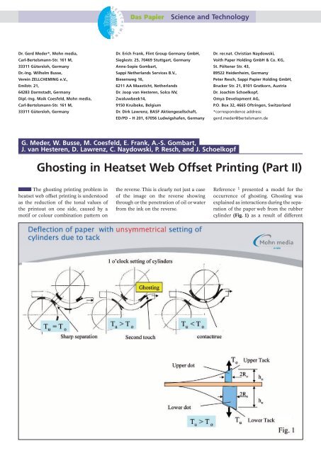 Ghosting in Heatset Web Offset Printing (Part II) - Zellcheming