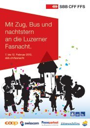 Mit Zug, Bus und nachtstern an die Luzerner Fasnacht. - Zentralbahn