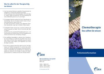 Chemotherapie (PDF) - SRH Zentralklinikum Suhl