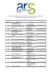 Liste des établissements bretons conventionnés ... - ARS Bretagne