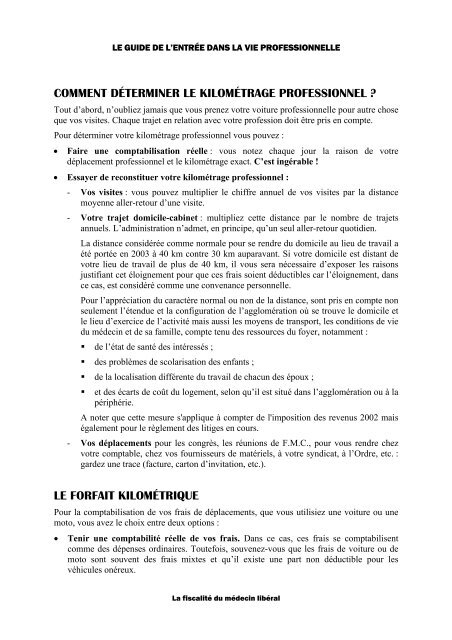 La fiscalité du du médecin libéral - Kb.u-psud.fr