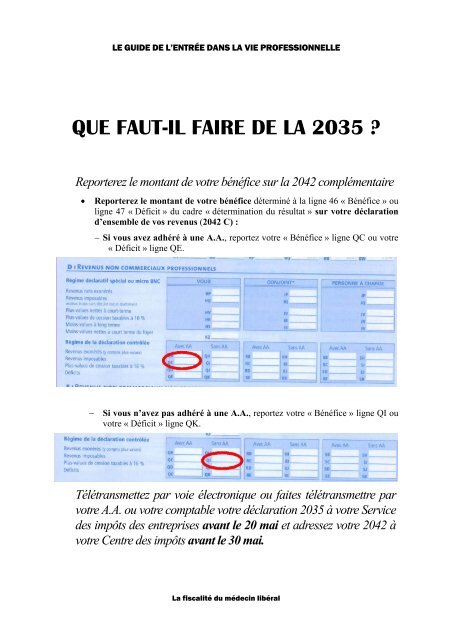 La fiscalité du du médecin libéral - Kb.u-psud.fr