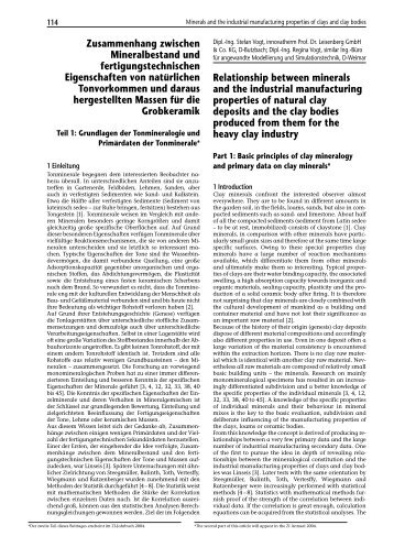 Zusammenhang zwischen Mineralbestand und fertigungstechnischen