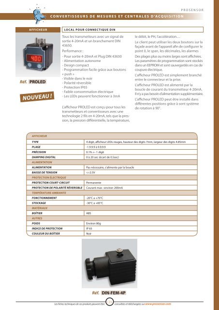 Convertisseurs de mesures & Centrales d'acquisition - capteur de ...