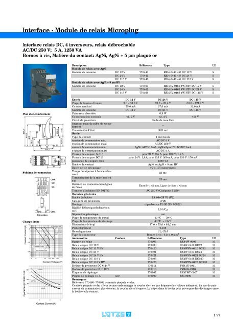 Modules d'interface: relais, convertisseurs et de câblage ...