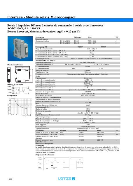 Modules d'interface: relais, convertisseurs et de câblage ...