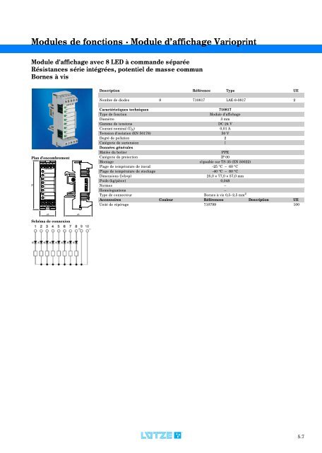 Modules d'interface: relais, convertisseurs et de câblage ...