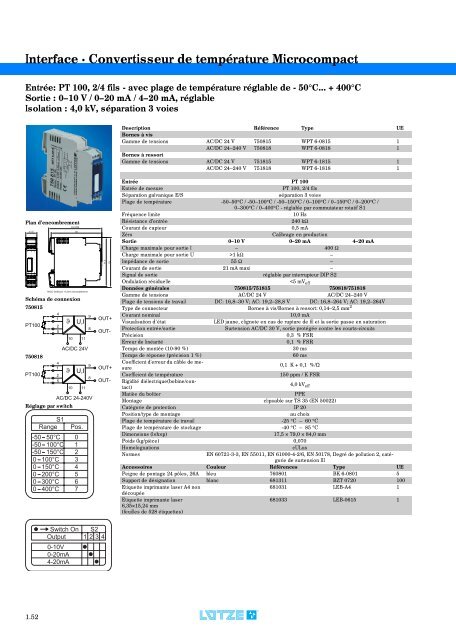 Modules d'interface: relais, convertisseurs et de câblage ...