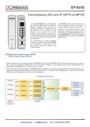 Convertisseurs ASI vers IP (SPTS et MPTS) - DT-421D - Promax