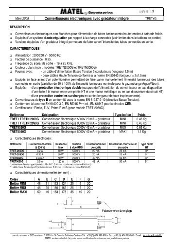 Convertisseurs électroniques avec gradateur intégré