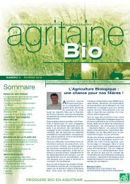 Agritaine Bio n°3 - Chambre Régionale d'Agriculture Aquitaine