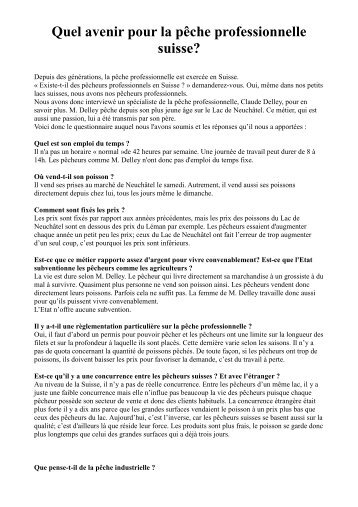 Interview avec Claude Delley, pêcheur pro (PDF)