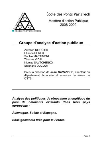 Defigier Aurelien et alii. Analyse des politiques ... - Le Blog de l