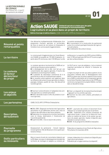 la gestion durable de l'espace en franche-comté - Réseau Rural ...