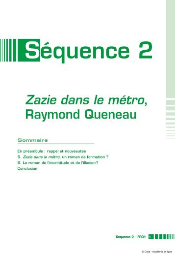 Zazie dans le métro, Raymond Queneau - Académie en ligne