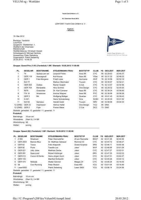 Page 1 of 3 VELUM ng - Wettfahrt 20.05.2012 file:///C:/Program ...