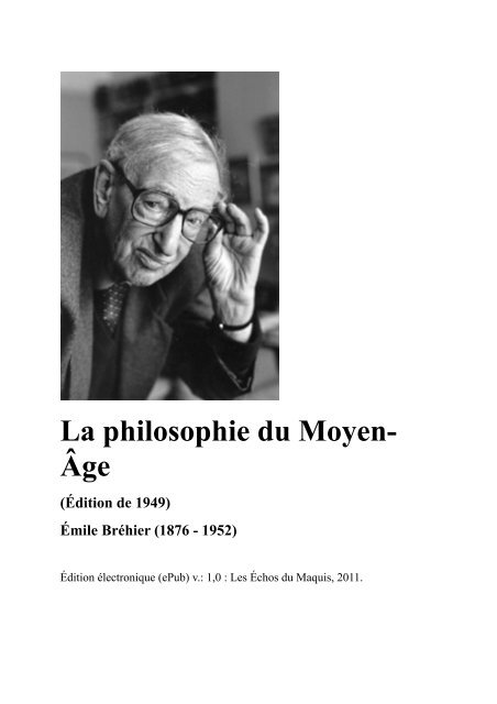 La Philosophie Du Moyen âge 1949pdf Les échos Du Maquis - 