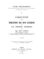 L'objectivité de la perception des sens externes. - Thomas d'Aquin ...