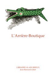 L'Arrière-Boutique - Librairie Alain Brieux