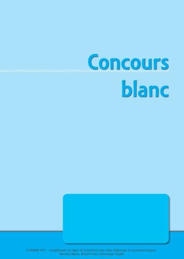 Concours blanc - Dunod