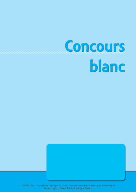 Concours blanc - Dunod