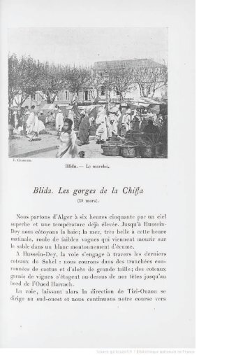 Blida. — Le marché. J. CAMBIER. Blida. Les gorges de la Chiffa (29 ...