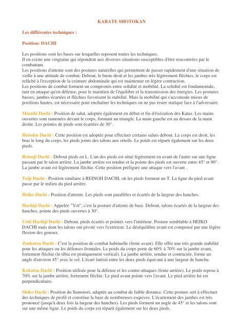 Karate Techniques Pdf