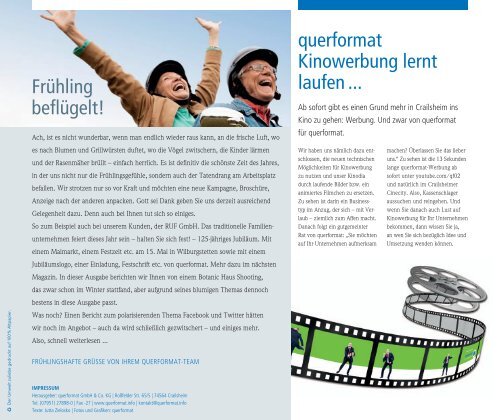 Das Magazin von querformat â die Werbeagentur