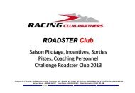 Incentives 2013 - Racing Club Partners