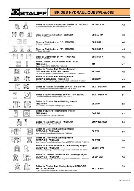 Brides hydrauliques - Fr.stauff.com