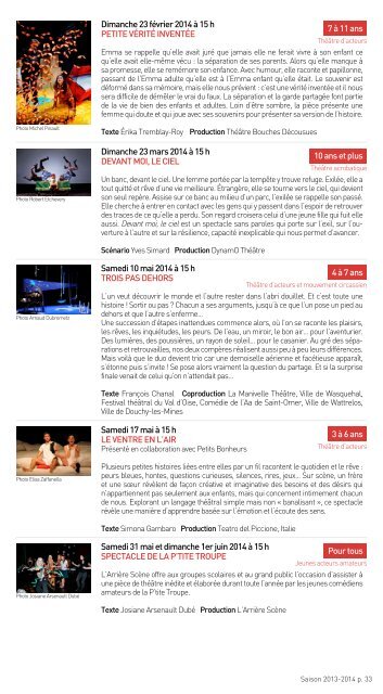 Programmation 2013-2014 - Centre Culturel de Beloeil