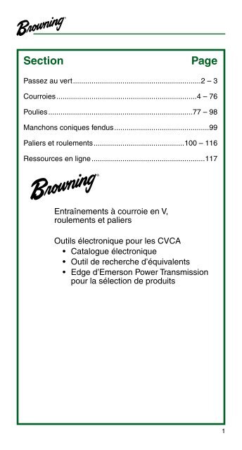 Courroies en V - Emerson Industrial Automation