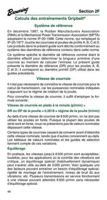 Courroies en V - Emerson Industrial Automation