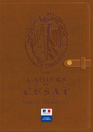 Cahier n°29 - cesat - Ministère de la Défense