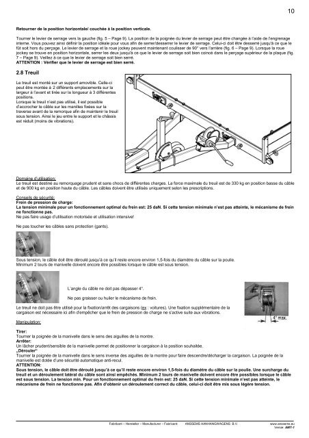 Mode d'emploie AMT - Anssems