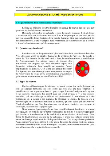 2. La connaissance - IES Miguel de Molinos