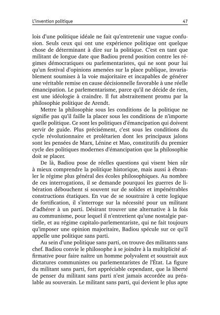 Introduction à la pensée d'Alain Badiou. Les quatre ... - Nessie