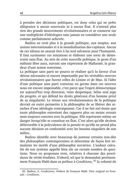 Introduction à la pensée d'Alain Badiou. Les quatre ... - Nessie