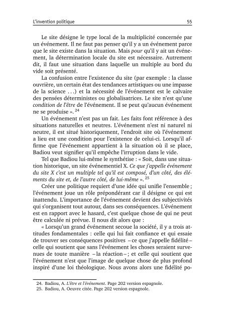 Introduction à la pensée d'Alain Badiou. Les quatre ... - Nessie