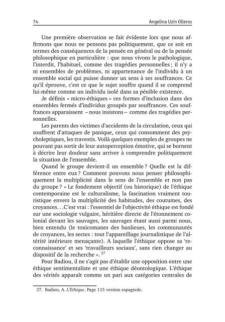 Introduction à la pensée d'Alain Badiou. Les quatre ... - Nessie